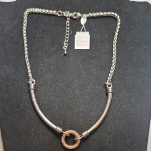 Lia Sophia Silver and Gold-Tone Necklace (J46)